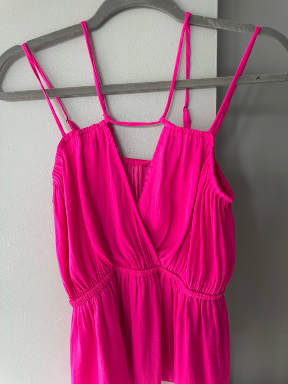 Hot Pink Spaghetti Strap Summer Top